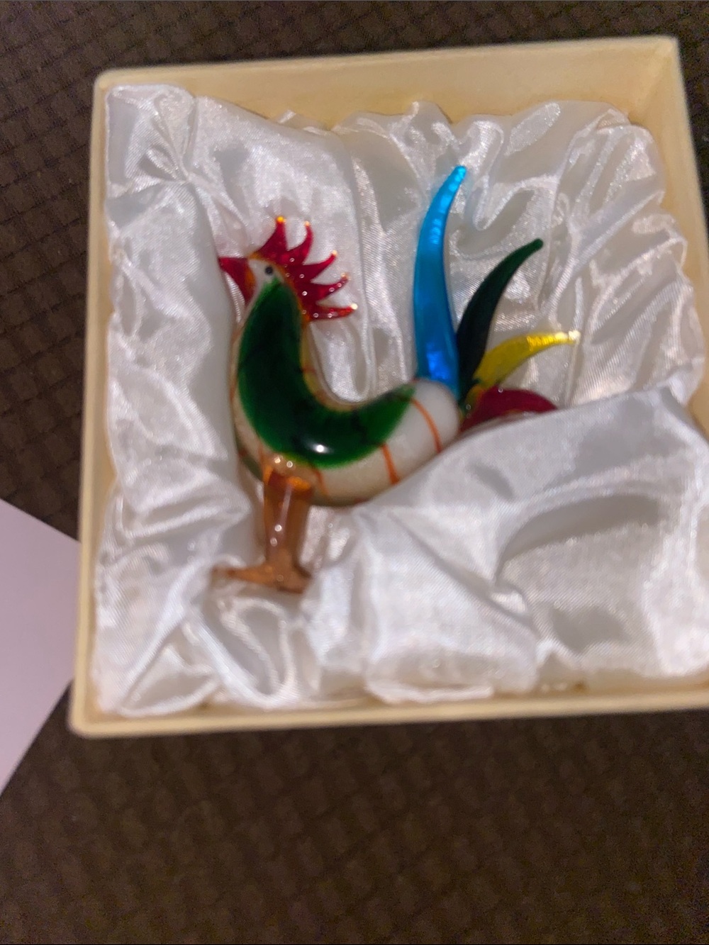 Vintage Murano Glass Rooster Sculpture Chicken Hen Bird